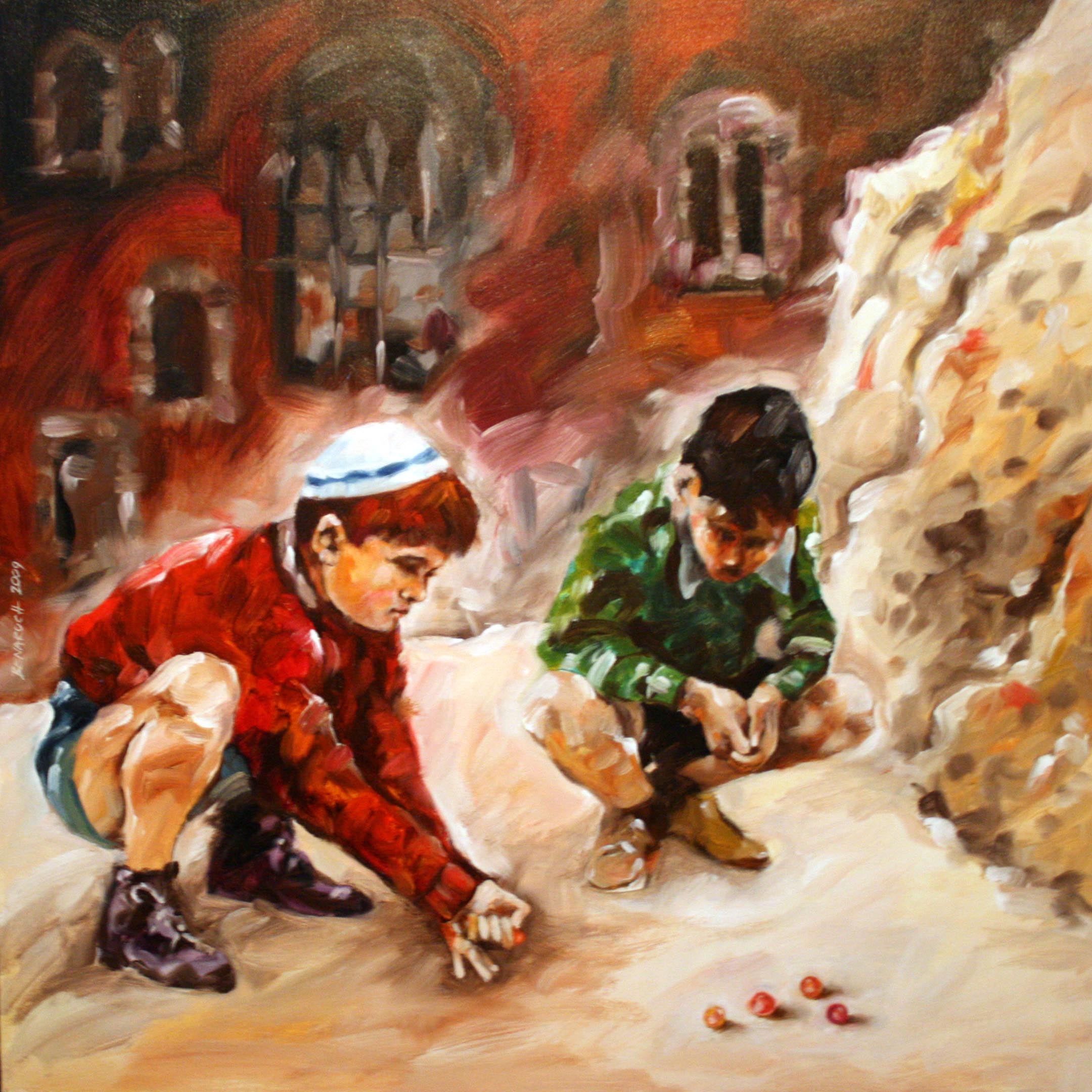 "Hope Among the Ruins," a painting by Jacob Benaroch